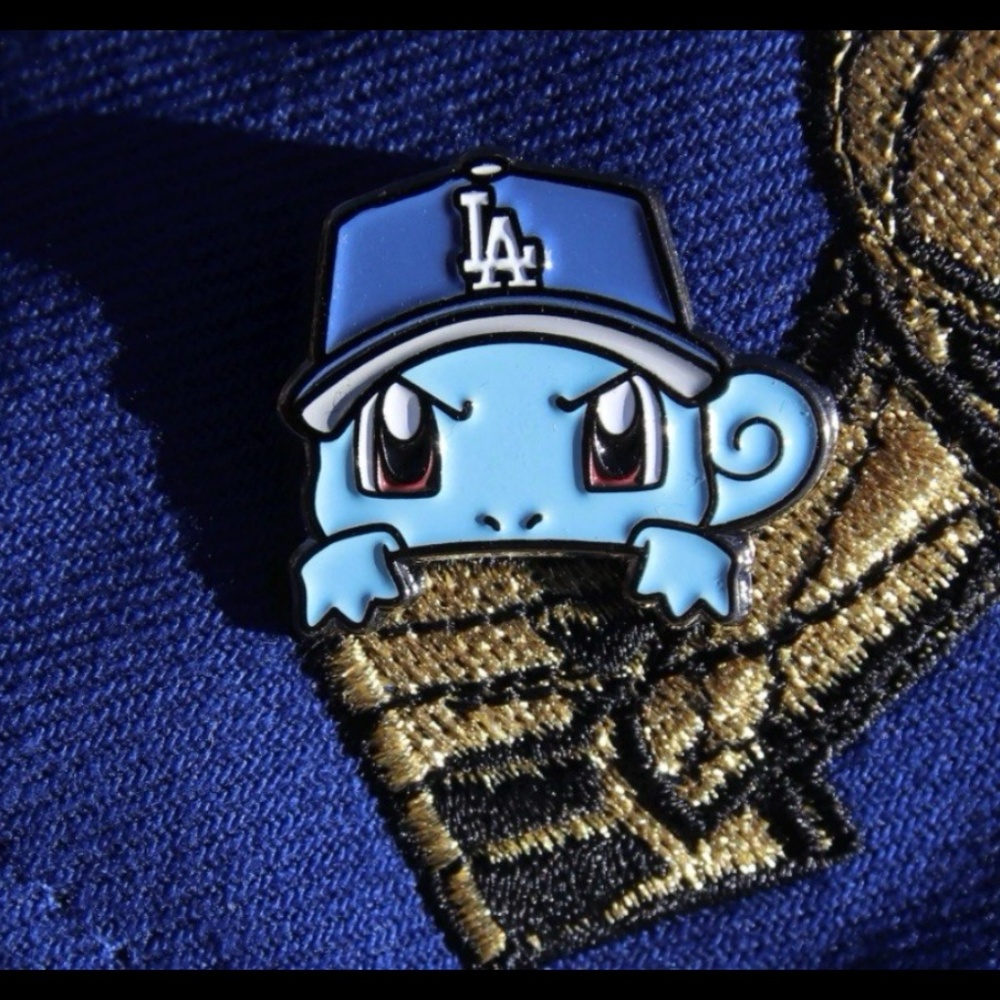 Squirtle x LA Dodgers Enamel Pin Peeker Bayfitteds Pokemon Los Angeles